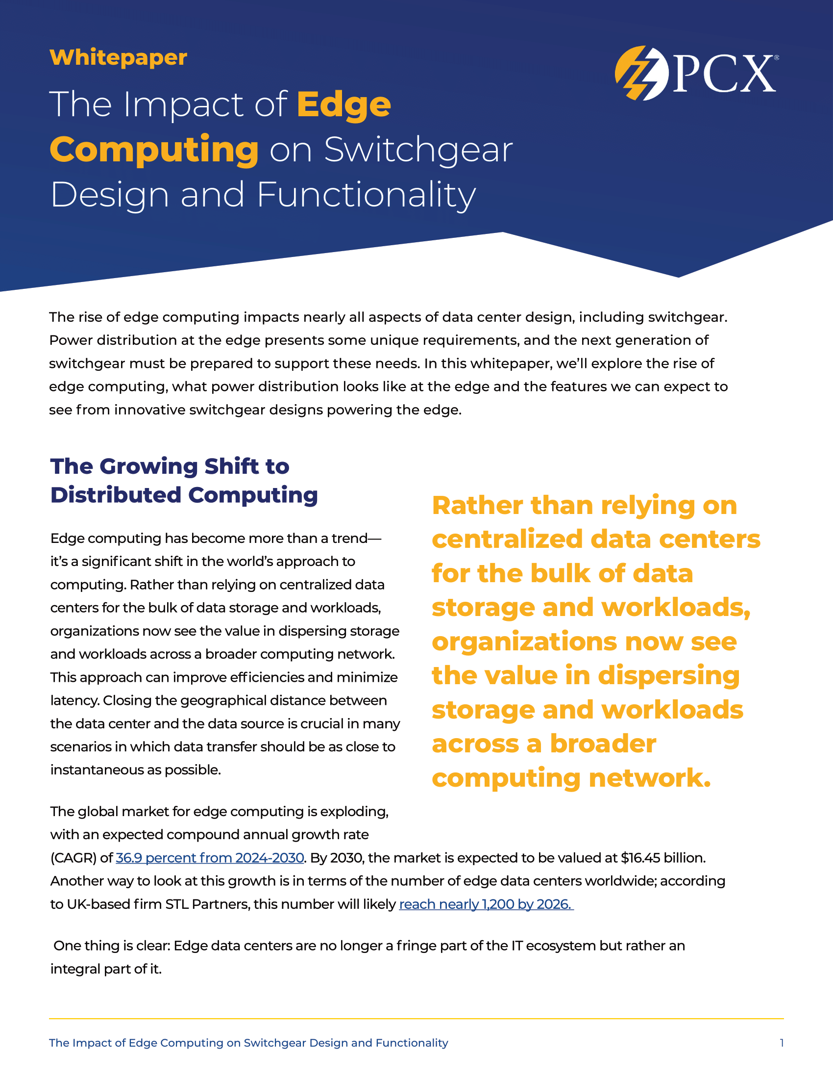 The Impact of Edge Computing on Switchgear Design and Functionality
