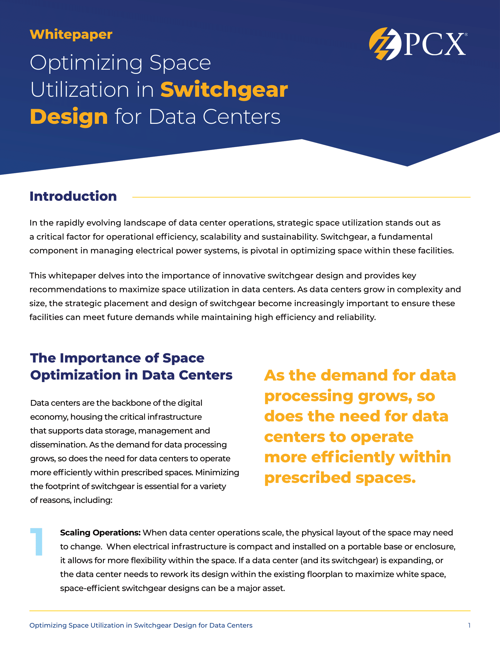 Optimizing Space Utilization in Switchgear Design for Data Centers