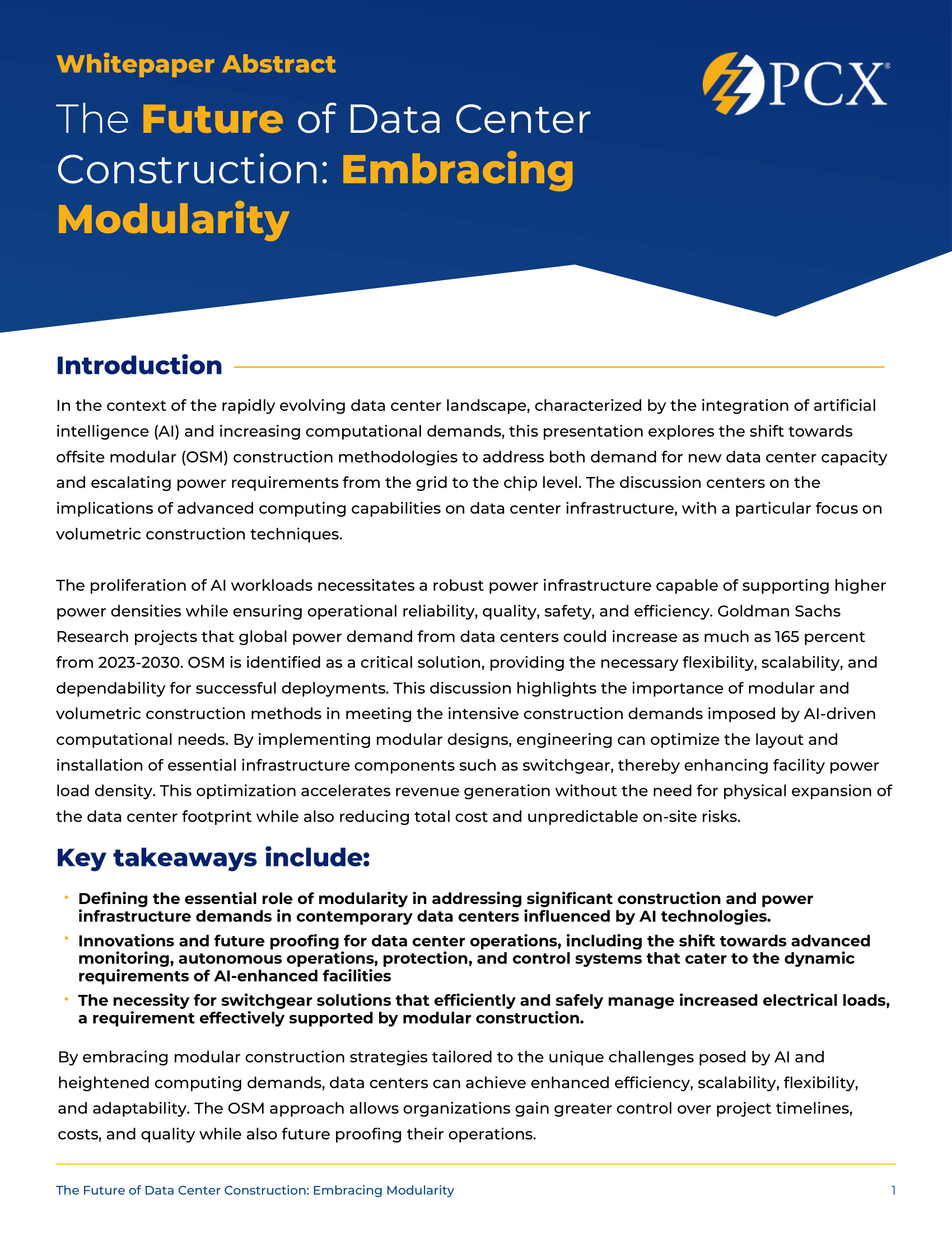 The Future of Data Center Construction: Embracing Modularity